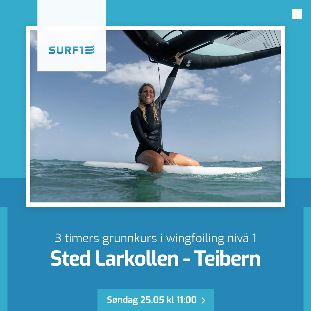 Søndag 25.05  KL 11.00 3 timers grunnkurs i wingfoiling (nivå 1)