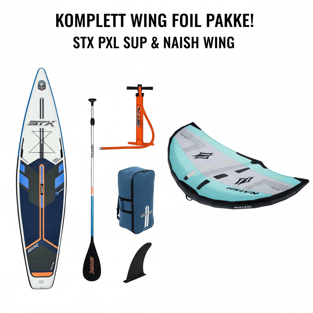 SJOKKPRIS: Komplett Hybrid Wingfoil - pakke (STX SUP & Naish Wing) - Brukt Kun 4 Ganger! - Surf1