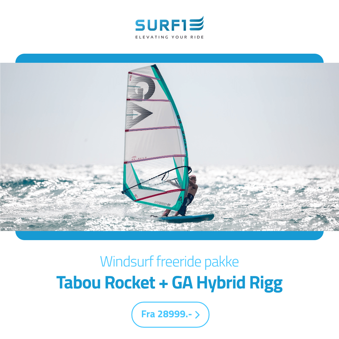 Windsurfing Freeride pakke - Tabou Rocket MTE + GA Hybrid rigg - Surf1